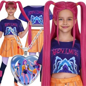 Strój Mira K-pop Demon Hunters + Peruka